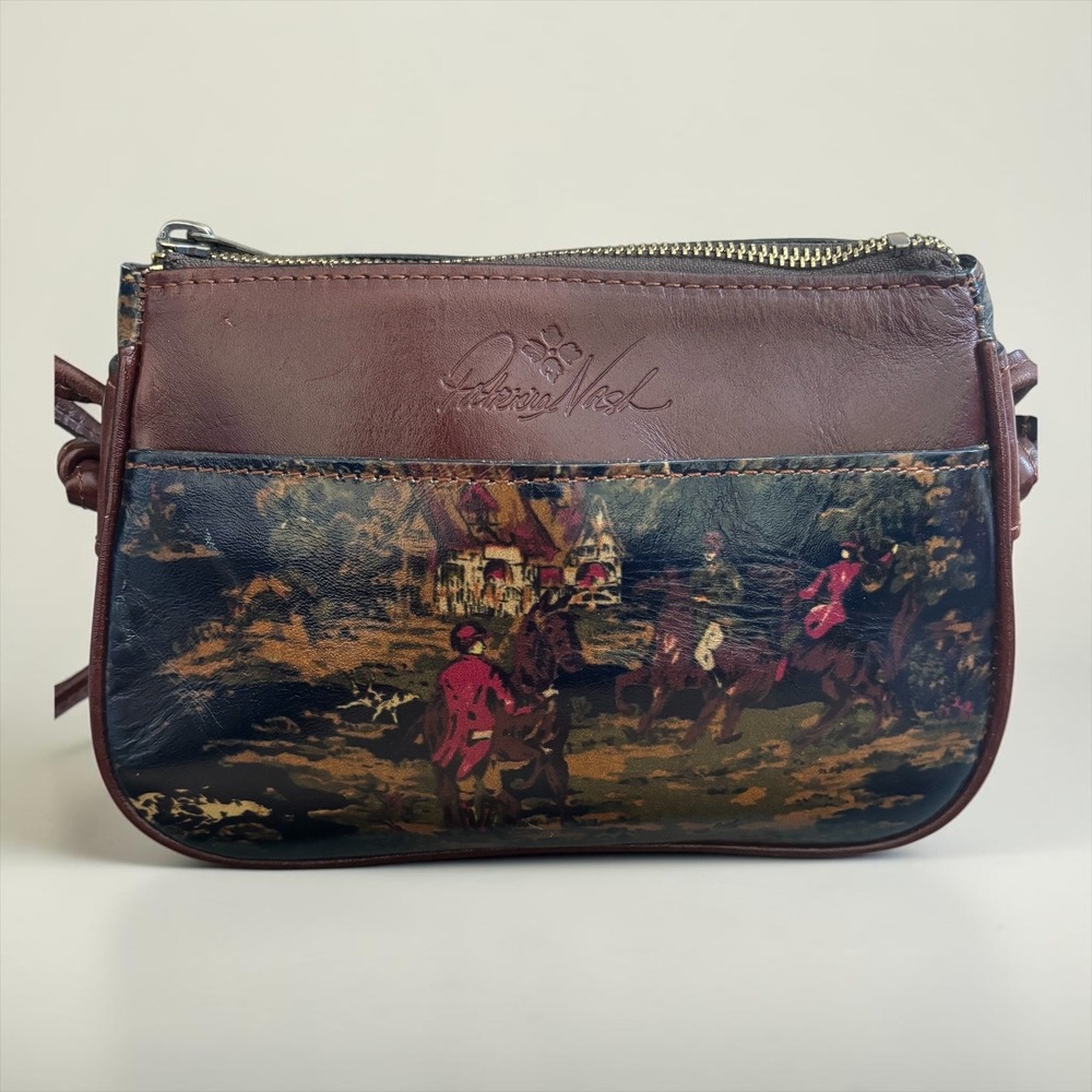 Patricia Nash Bacoli Crossbody Leather Purse Kent Countryside With Dust Bag